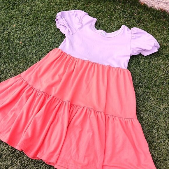 Little girls, Dot Dot Smile girls tier bell sleeve dress - Picture 11 of 15